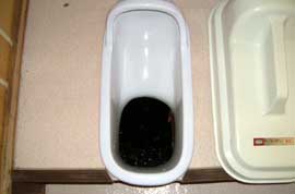 昔ながらの汲み取り式トイレ