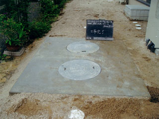 5.コンクリートで固めて完成です